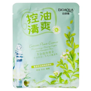 Освежающая тканевая маска Bioaqua с экстрактом зеленого чая Natural Extract Green Tea Oil Control Mask, 30 г