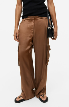 Жіночі штани карго H&M (55968) XS Коричневі
