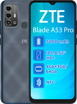 Мобільний телефон ZTE Blade A53 Pro 4/64GB Blue (993077 ...