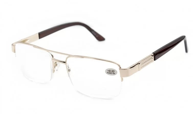 Мужские металлические очки для зрения ,очки для дали ,очки с диоптриями Verse 21139 3 -10.00