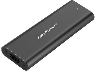 Зовнішня кишеня Qoltec для SSD 2.5" SATA USB Type-C 3.1 Black