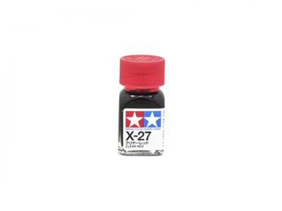 Емалевий лак X27 Червоний прозорий глянцевий (Clear Red gloss) Tamiya 80027
