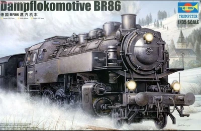 Збірна модель 1/35 німецького потяга Lokomotive BR86 Trumpeter 00217