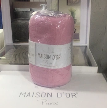 Простынь Maison D'or rose махровая на резинке 180x200 + наволочки 2-50x70