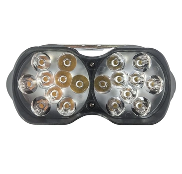 LED фара 18 диодов на 30W. для мотоциклов и скутеров, светодиодная фара на авто и мото технику. L-15.