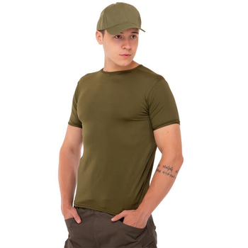 Літня футболка чоловіча тактична компрессійна Jian 9193 розмір XL (50-52) Оливкова (Olive)