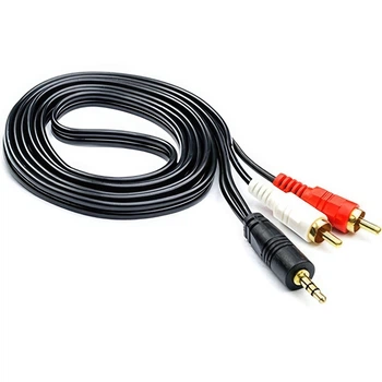 Кабель 3.5 на 2 тюльпана 2RCA-3.5mm 3015 1.3m Good, провод 3.5