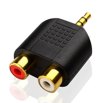 Аудио сплиттер переходник с 3,5 мм на 2 RCA (Male/Female) (48544)