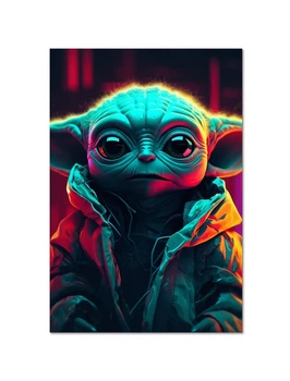 Постер плакат FNBK Ґроґу, Бебі Йода (Mandalorian, Star Wars, Мандалорець, Зоряні війни) 30x40 см