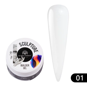 Скульптурный гель SCULPTURE BUILDER GEL Global Fashion №01, 15 гр (Прозрачный)