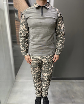 Армейская тактическая рубашка Убакс Combat Серый Пиксель XL