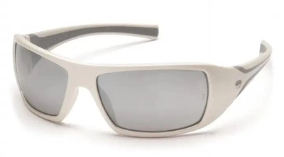 Защитные тактические очки Pyramex открытые стрелковые очки Goliath White (silver mirror) зеркальные черные (2ГОЛИ-Б70)