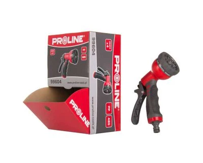 Пістолетний зрошувач з 9 функціями для поливу Proline 99604 червоно-сірий коробка 4 штуки