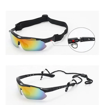 Тактичні окуляри / захисні поляризовані окуляри з 5 лінзами / діоптричною вставкою та ремінцем / балістичні окуляри Oakley M-FRAME Hybrid