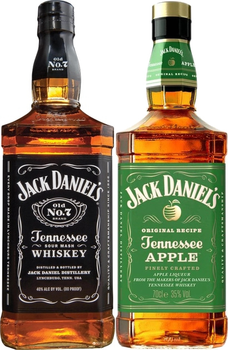 Набір Jack Daniel's whiskey 1 л & Apple liquor 0.7 л