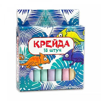 Мел Маленький круглий - 18 штук різнокольоровий STRATEG (50107)