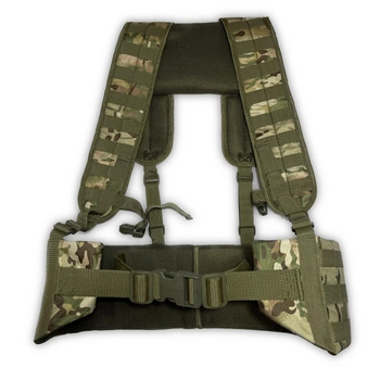 Ремінна-плечова система (РПС) комплект з двійними відкритими підсумками (10 позицій) "XL" мультикам