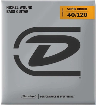Струны для бас-гитары DUNLOP DBSBN40120 SUPER BRIGHT NICKEL (40-120)