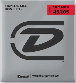 Струны для бас-гитары DUNLOP DBSBS45105 SUPER BRIGHT STEEL (45-105)