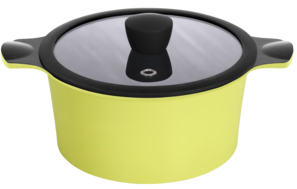 Кастрюля RINGEL Zitrone салатова (2.5 л) 20 см з кришкою (RG-2108-20)