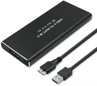 Зовнішня кишеня Qoltec для SSD M.2 SATA Black