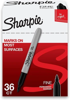 Маркеры перманентные Sharpie Permanent Markers, Fine Point Черный 36 шт. (‎‎‎1884739)
