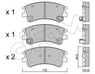 Тормозные колодки перед. Mazda 6 02- Cifam (8224760)