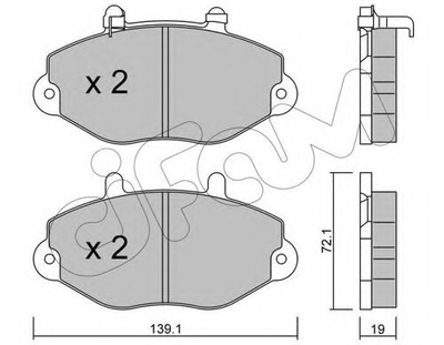 Колодки тормозные перед. Transit (94-02) Cifam (8221951)