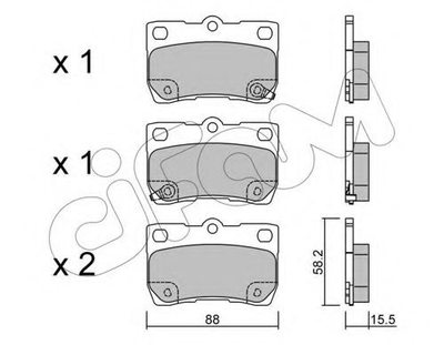 Тормозные колодки зад. Lexus GS 05-/IS 05- (NBK) Cifam (8227610)