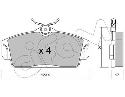 Тормозные колодки перед. Nissan Almera 00-/Primera 91-02 (TRW) Cifam (8223050)