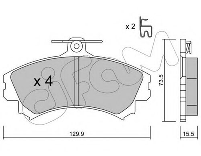 Тормозные колодки перед. Mitsubishi Colt/Volvo S40/V40 1.1-2.0 i/TD 95- (TRW) Cifam (8222160)