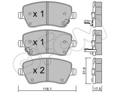 Тормозные колодки перед. Nissan Micra 10-/Note 13- (TRW) Cifam (8224852)