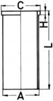 Гільза циліндра OM314/352/364/366 Kolbenschmidt (89177190)