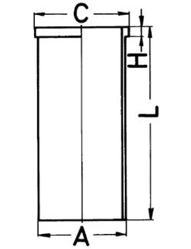 Гільза STD Fiat Ducato 2.5 TD/TDI 86-02 / Renault Master 2.5 TD 89-98 / Trafic 2.5 D 89-01 Kolbenschmidt (89319190)