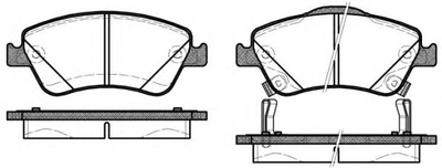 Гальмівні колодки перед. Toyota Auris 07-12 (bosch) (136,7x57,9x19,2) Woking (P1210302)