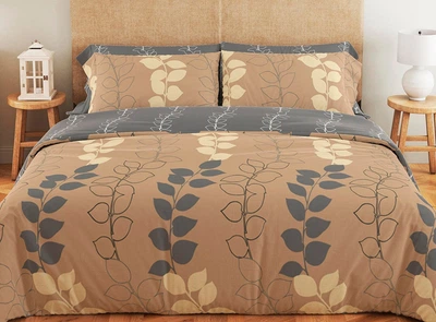 Комплект постельного белья ТЕП Двуспальный 175x210 см Soft dreams Grey Leaf Ранфорс (2000008909259)
