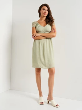 Платье миди летнее женское H&M 0858854 XS Оливковое (SZ2000215060859)