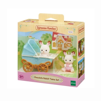 Игровой набор Sylvanian Families Шоколадные Кролики-двойняшки с коляской (SF 5432)