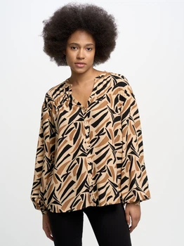 Bluzka Big Star WZORISA-802 XXL Brązowa (5900714596910)