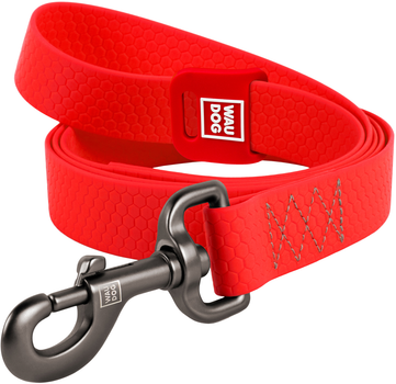 Повідець для собак водостійкий WAUDOG Waterproof, M, Ш 20 мм, Д 305 см, Червоний (27363Collar)