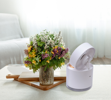 Вентилятор с увлажнением аккумуляторный RZTK Multi Fan White 