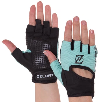 Перчатки для фитнеса перчатки спортивные Zelart Perfect Fitness Gloves 3886 размер L Black-Mint