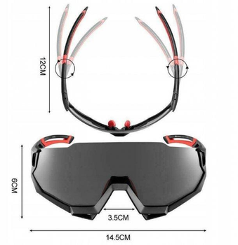 Тактичні захисні окуляри ROCKBROS Green 10133. 5 лінз/окулярів поляризаційні UV400 велосипедні окуляри.тактичні