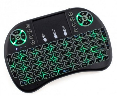 Клавиатура KEYBOARD wireless i8 зеленим підсвічуванням