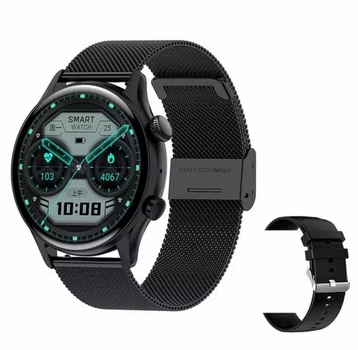 Смарт-часы Uwatch HK8 Pro Black AMOLED, 2 ремешка, силиконовый и металлический