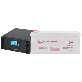 Комплект резервного питания LP (LogicPower) ИБП + гелевая батарея (UPS B1500 + АКБ GL 2400W)