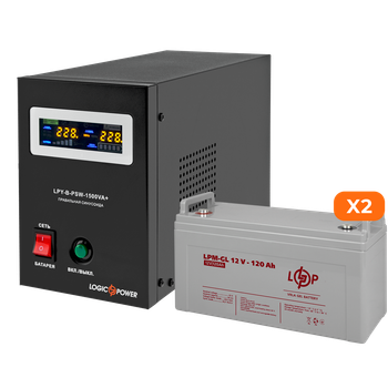 Комплект резервного питания LP (LogicPower) ИБП + гелевая батарея (UPS B1500 + АКБ GL 3300W)