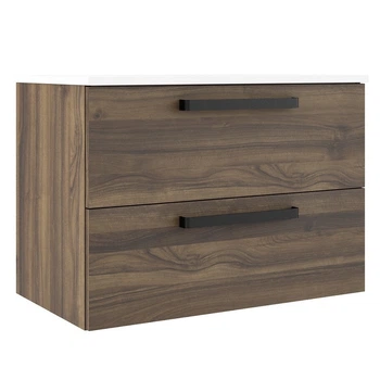 Тумба із умивальником DEVIT Fresh 79.5x55x44.9см підвісна коричнева 088734O