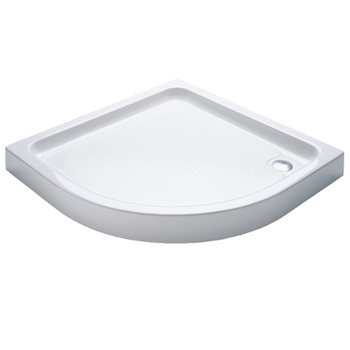 Поддон для душевой кабины PRIMERA INTERA 80x80x12см полукруглый акриловый c сифоном белый INTR2080