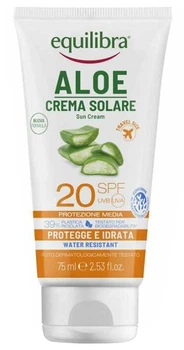 Сонцезахисний крем Equilibra Алое Вера SPF 20 UVA UVB 75 мл (8000137017768)